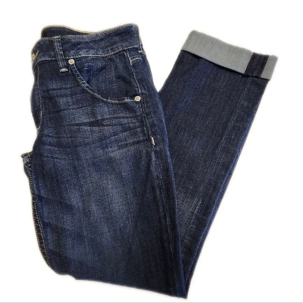 Hudson Jeans, Bacara Crop Straight Cuffed, Kern (Dark Blue Wash), 28